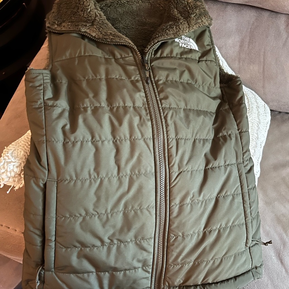 Olive green reversible women’s vest